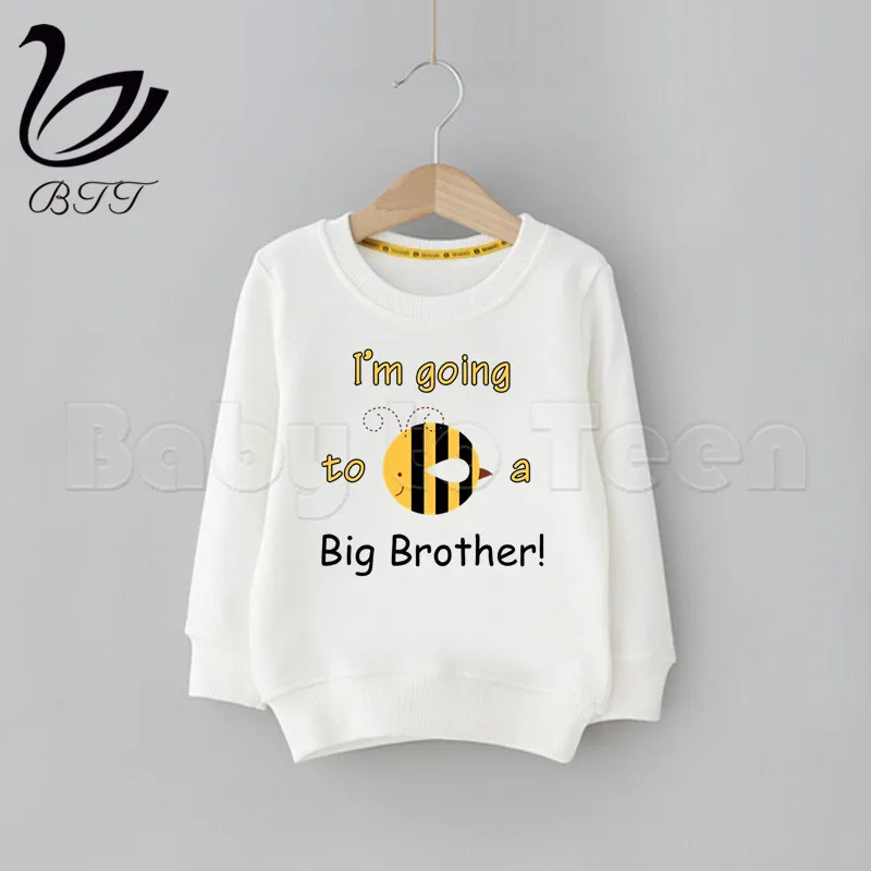 

Promoted To Big Brother Cartoon Children Hoodie Cute Print Sweatshirts Kid Clothes Baby Top,Drop Ship
