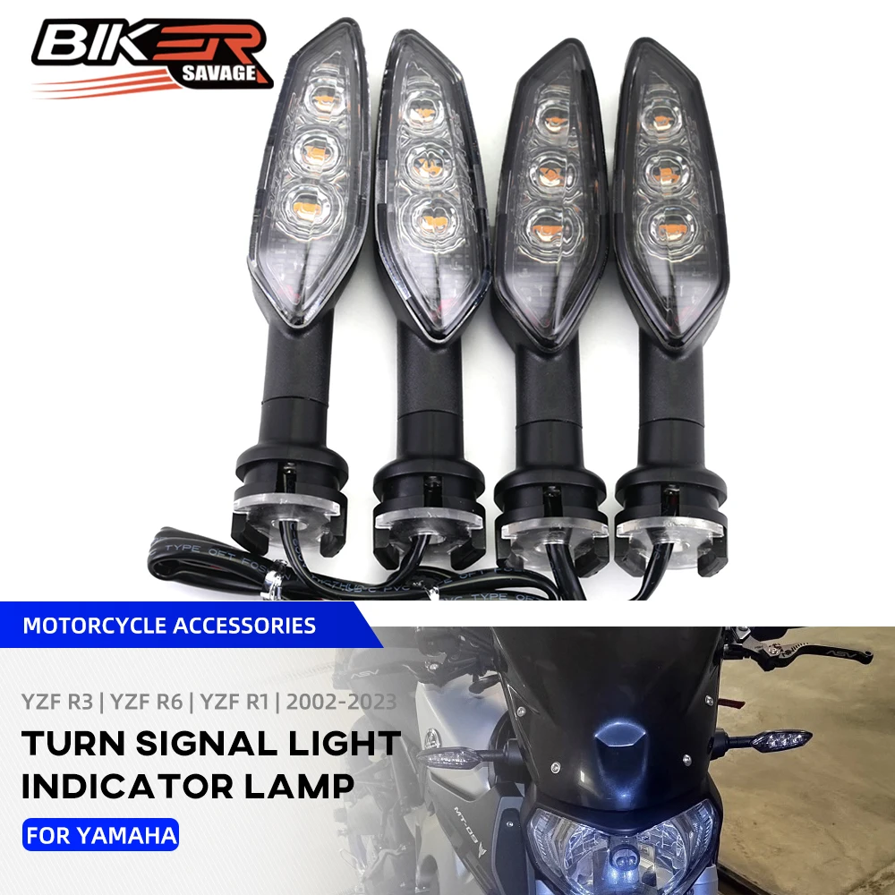 

Motorcycle Front Rear LED Turn Signal Light For YAMAHA YZFR15 YZFR25 YZFR3 YZF R125 R1 R6 Accessories Blinker Indicator Lamp
