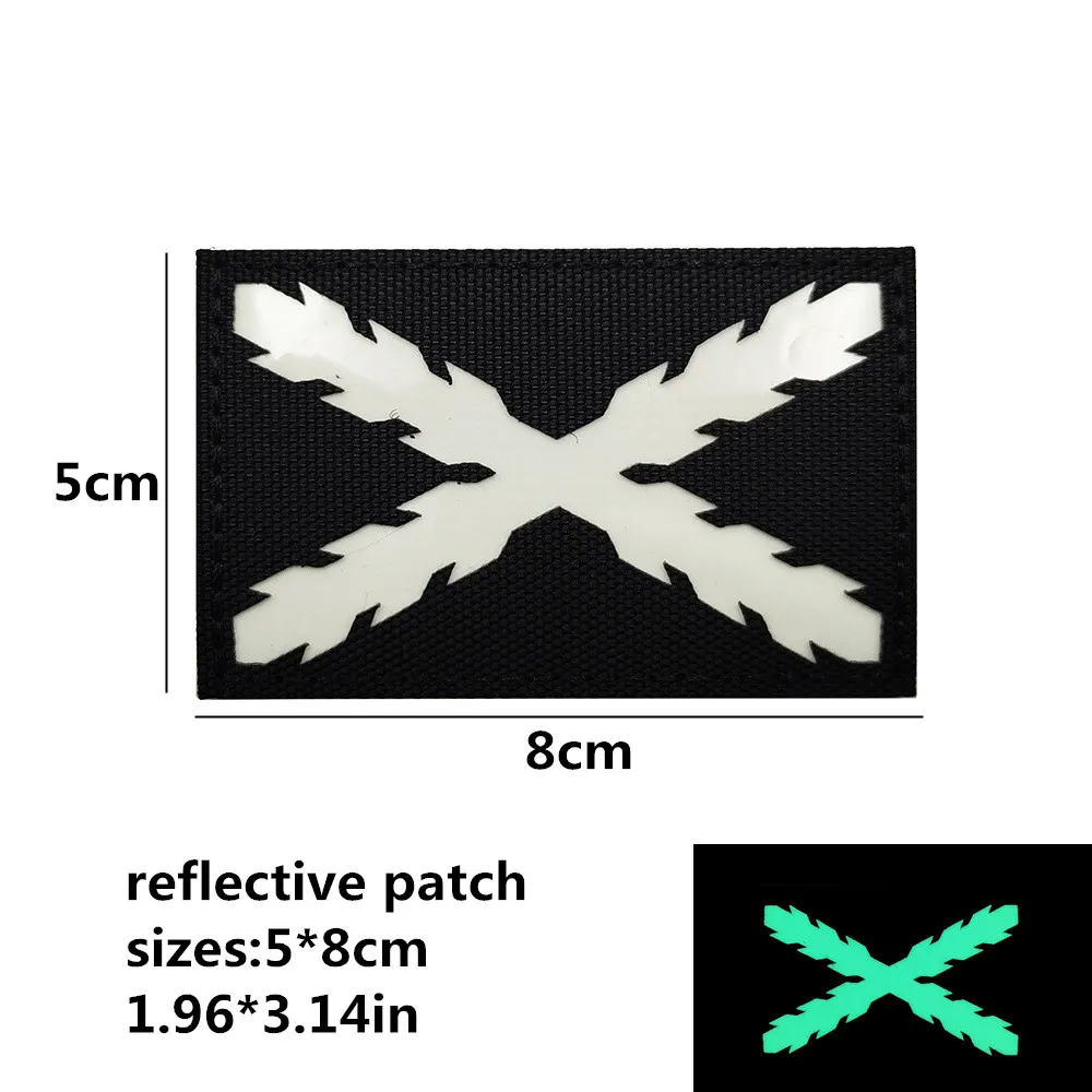 Светоотражающая нашивка Испании с флагом военная тактическая повязка на руку