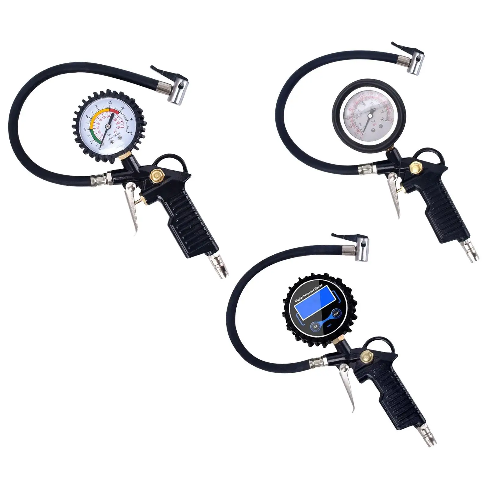 

Auto Tire Pressure Gauge Portable Universal High-Precision Shockproof Metal Inflation Handheld Fit for Auto Repair Factory