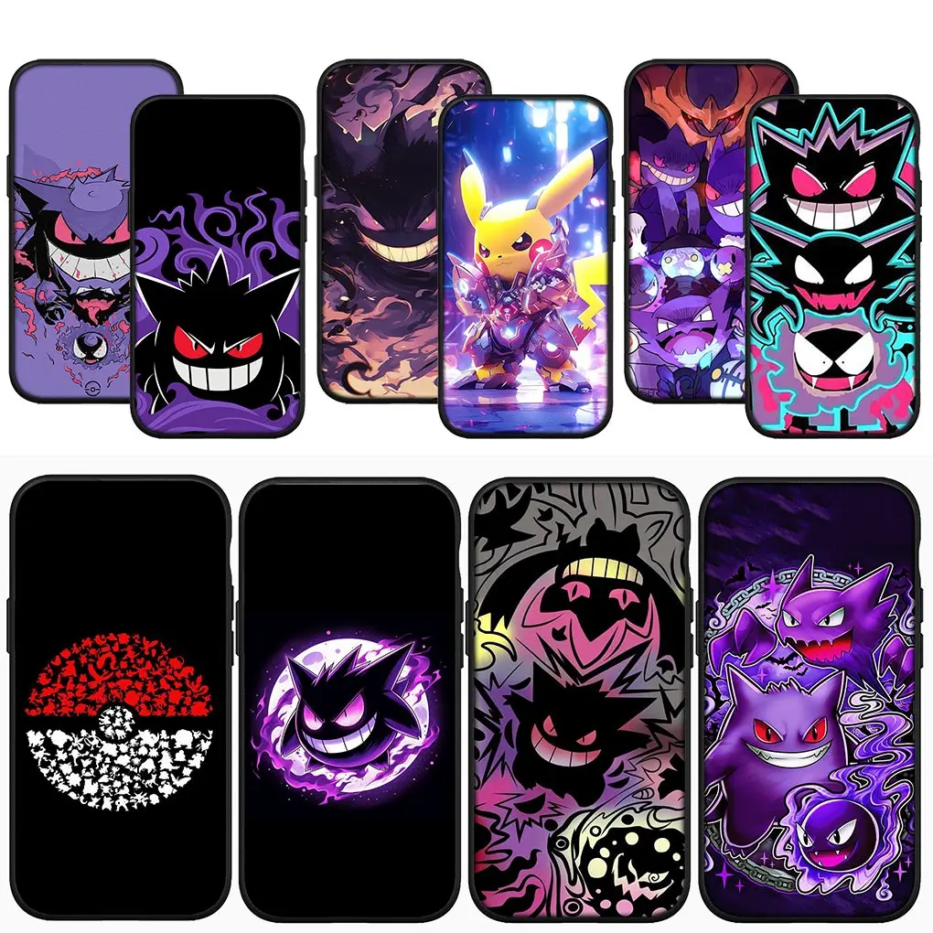 Чехол P-Pikachus GO Gengar P-Pokemons для Apple iPhone 15 14 13 12 Mini 11 Pro X XR XS Max 7 8 Plus + чехол