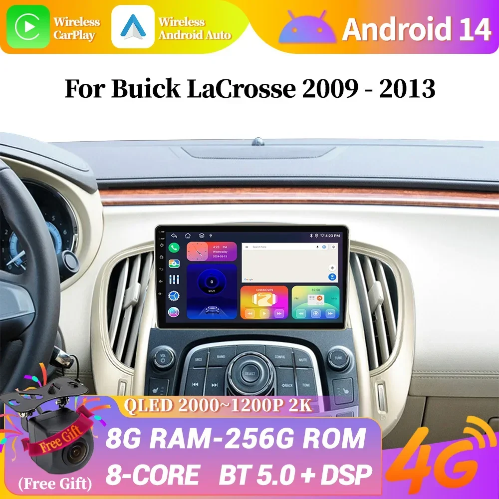 Автомобильный радиоприемник Android 14 для BUICK LACROSSE 2009 2010 2012-2013 автомобильный - Цена: 43190