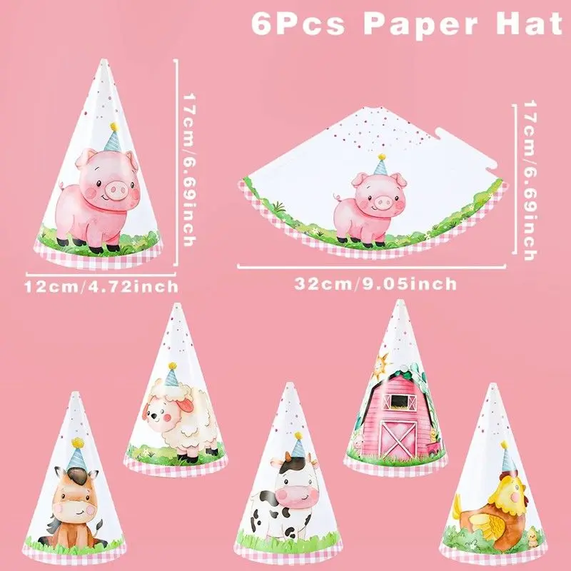 Розовая бумажная посуда для детского праздника