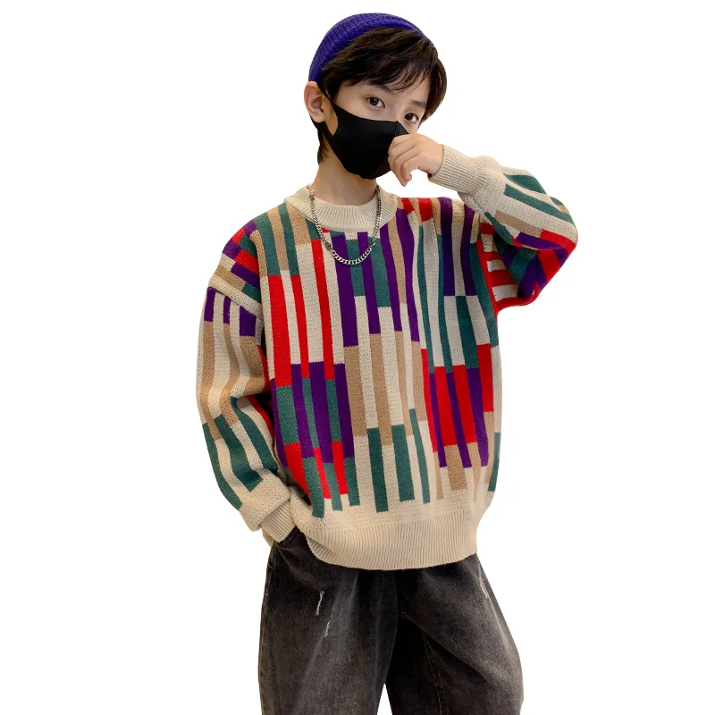 

2022 Autumn Winter Children Sweater Coat Boy Knit Stitch Sweater Cute Cartoon Cotton Long Sleeve Baby Sweatshirts