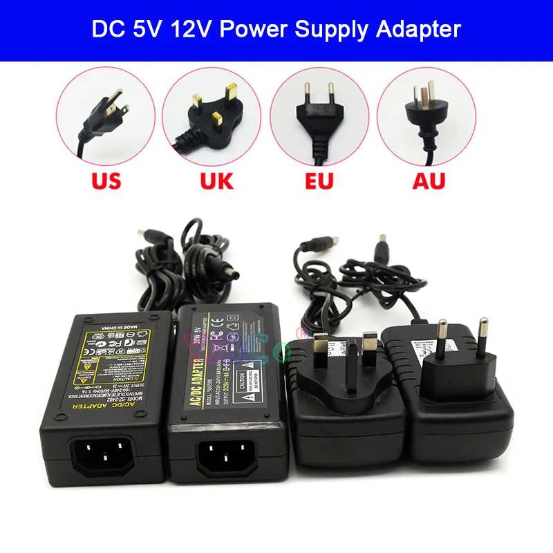 

Светодиодный адаптер питания AC100-240V-DC 5 в 12 В 24 в блок питания светодиодной ленты источник питания 1A 2A 3A 5A 6A 7A 8A 10A ленточный трансформатор с ви...