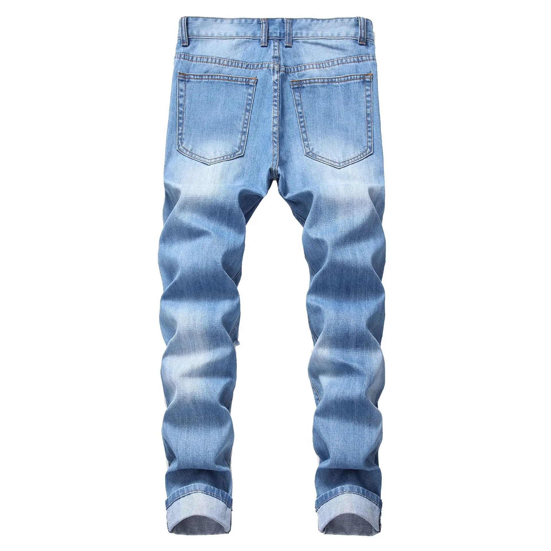Streetwear Men Jeans Men Fashion Retro Vintage Casual Stretch Denim Pants Hombre Slim High Street Hip Hop Motorcycle Clothing