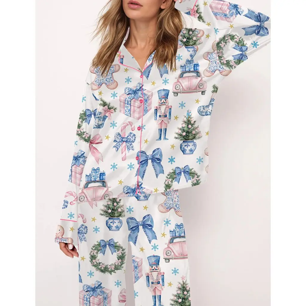 Combhasaki женский комплект из 2 предметов для дома пижамный с длинными рукавами