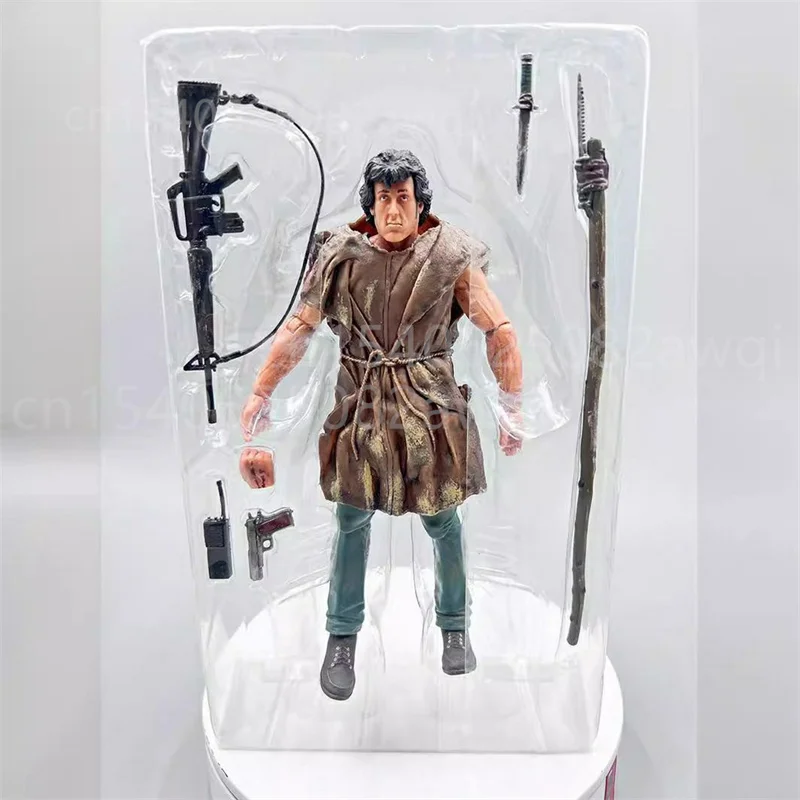 Фото Фигурка NECA First Blood John J Rambon Drake Ultimate Edition, ПВХ фигурка, коллекция, модель игрушки, 17 см, подарок на день рождения, Рождество №5