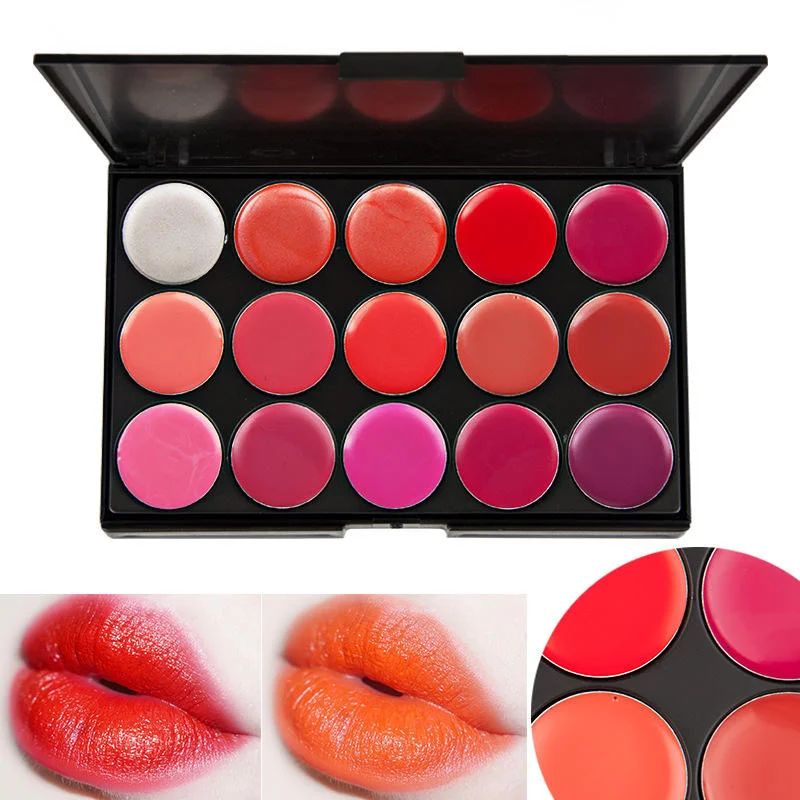 15 colors lipstick palette lipstick palette watery and not easy to fall off lip gloss vegan cosmetics custom makeup Dmg119