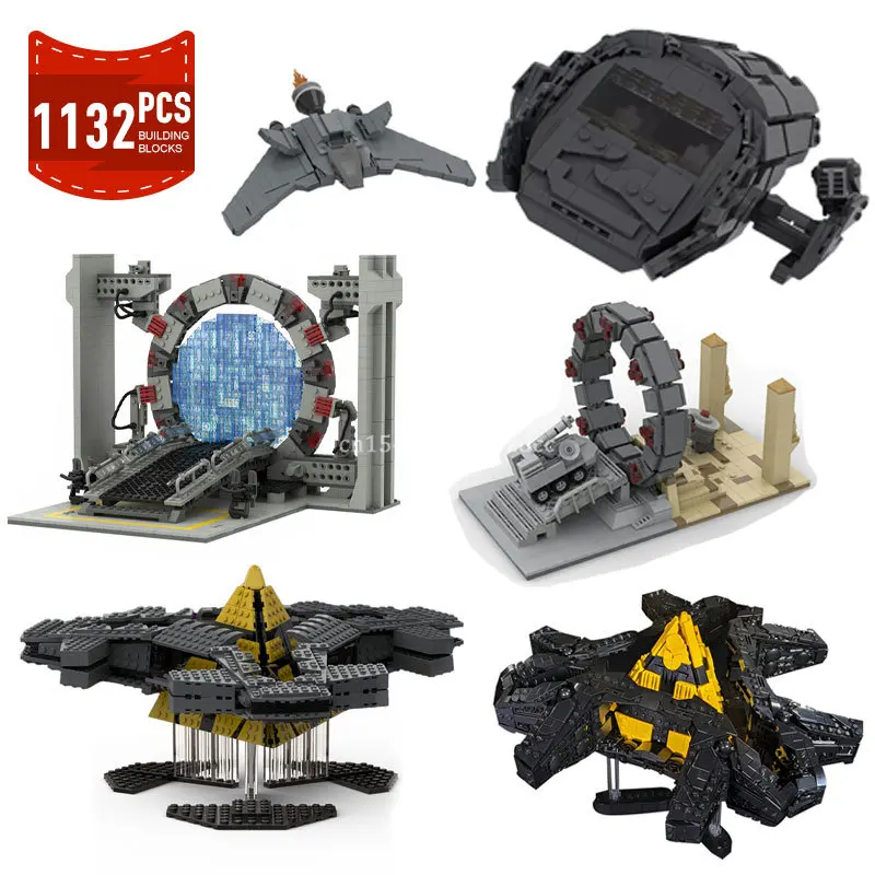 Строительный блок Moc Stargateed SG-1, портативный космический корабль hataks, набор строительных блоков из фильма, космос, путешествия, полынь, транспортировка, кирпичи, игрушки, подарки