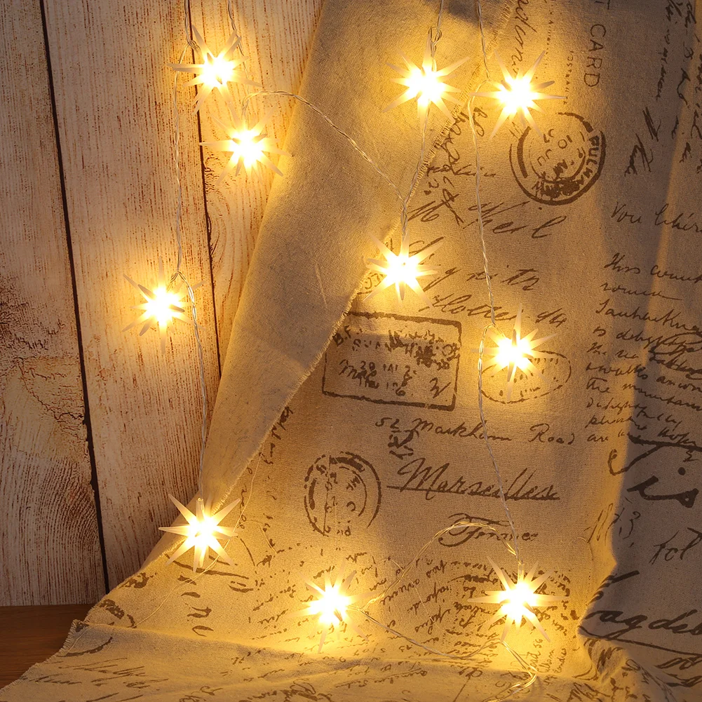 

Светодиодная лампа со звездами, праздничные декоративные занавески, освещение для спальни, внутреннего и наружного освещения с питанием от батареи для украшения темативечерние