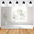 Laeacco серый экран с затвором для фотосъемки в стиле шик складной стул, крепящийся к стене комната с солнечным светом интерьера