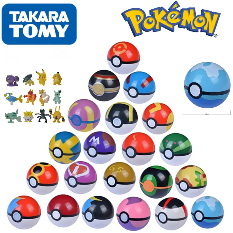 

Pokemon Poke Ball Pikachu Snorlax Anime Character Model Ornament Peripheral Battle Master Ball Toys Christmas Gifts For Children
