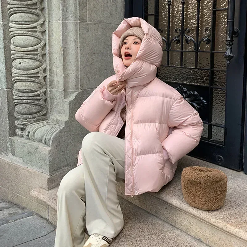 Женский зимний пуховик с капюшоном YUCHENGWANGZAI