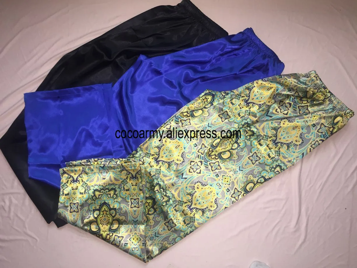 Oversized 3XL Satin Silk Pant Elastic Waist Pajama Trouser Sleepwear Women Summer Sleeppant Loose Straight Lounge Comfortable