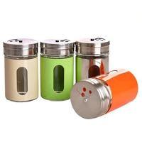 glass seasoning can with rotating lid spice bottle pepper shaker salt sesame seal bottle bbq cooking kitchen tools