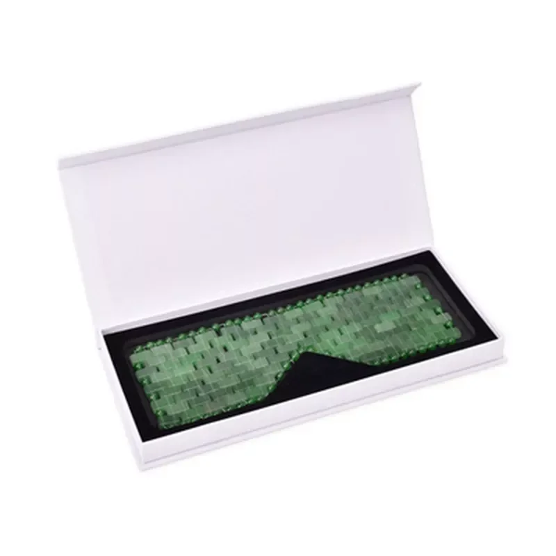 

NEW2022 hot selling Jade Eye Mask Natural Jade Stone Masager Cooling Mask Sleep Face Massager Tool Relax Eye Care Tool Beaury T