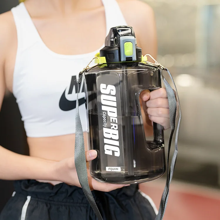 

Large capacity kettle with high temperature resistance and double drinking cups outdoor fitness exercise kettle