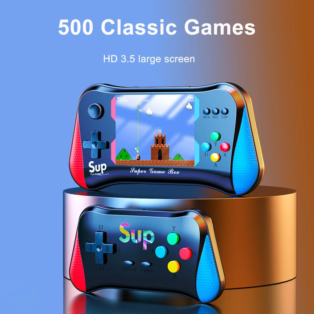 

X7M Game Console Portable Handheld Game Players 3.5inch High Definition Large Screen Retro SUP Video Game Console with 500 Games