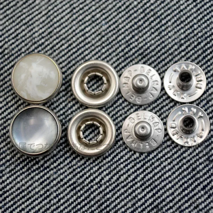 Пуговица для рубашки YKK с пятикрапановой застежкой импортированная из Японии