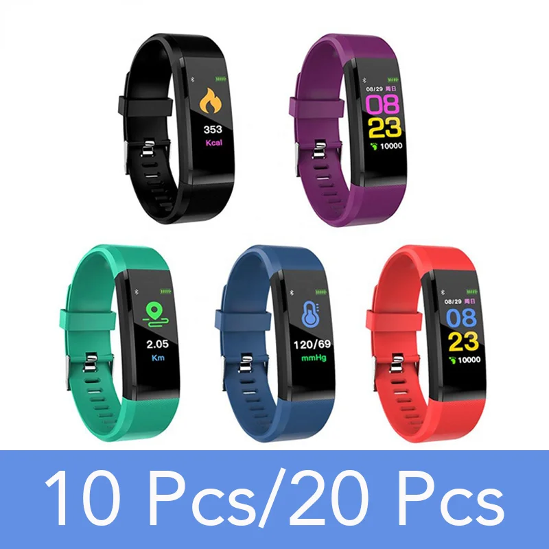 

Оптовая продажа 115 Plus умные часы Bluetooth умный Браслет фитнес-трекер умные часы для Android/IOS 10 шт./20 шт. Бесплатная доставка