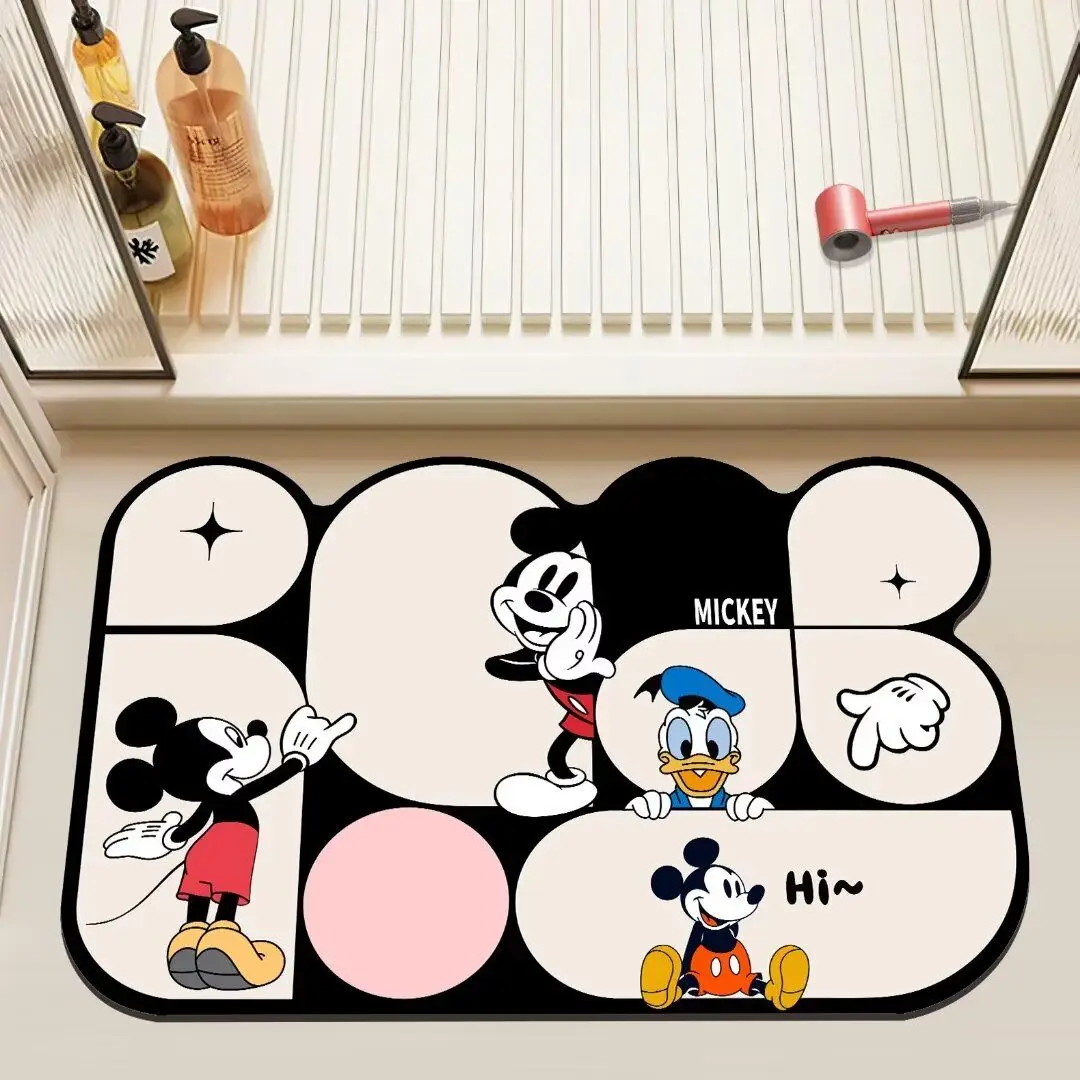 Абсорбирующий мягкий коврик из мультфильма Disney с изображением аниме Микки