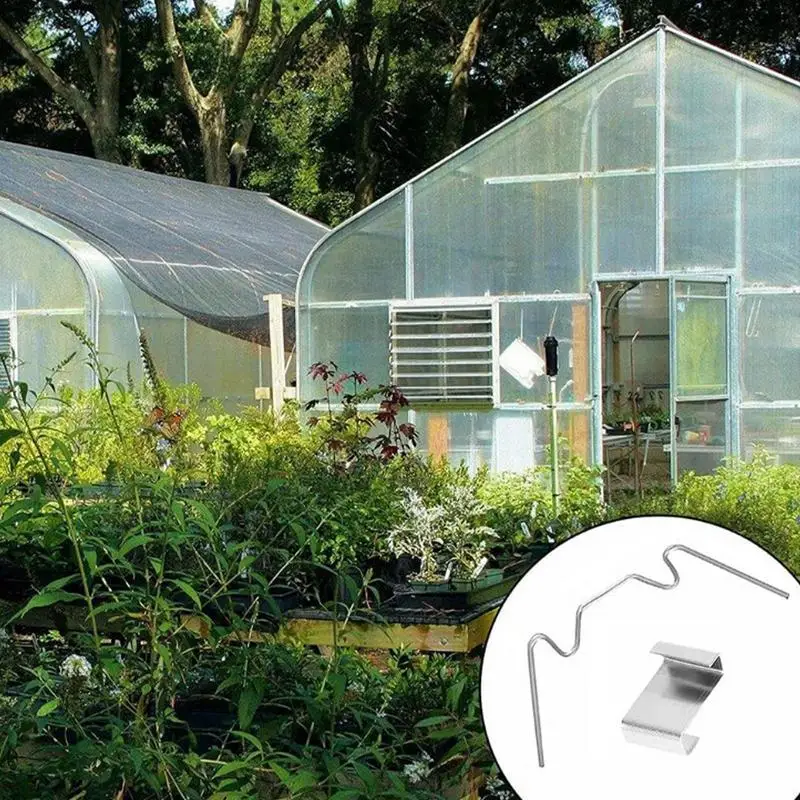 

Портативные зажимы для теплиц из нержавеющей стали, многоразовые зажимы для теплиц, панелей окон, для сада, 60 шт.