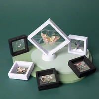 3d floating display case jewelry display box stand antioxidant jewelry organizer storage box for earring necklace bracelet ring