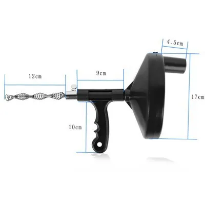 5 м черные регулируемые ручные трубы, ручка земснаряда, гибкая выдвижная пружинная стальная проволока, инструмент для чистки раковины для туалета, кухни, ванной комнаты
