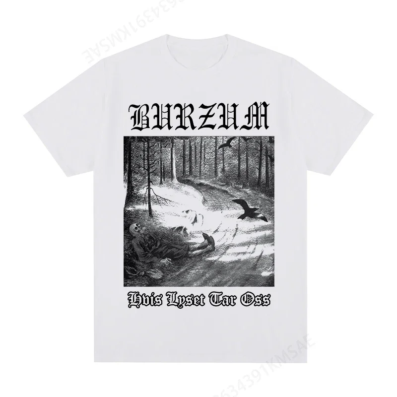 Крутая футболка Burzum Hvis Lyset Tar Oss с круглым вырезом хлопковая Мужская новая женские