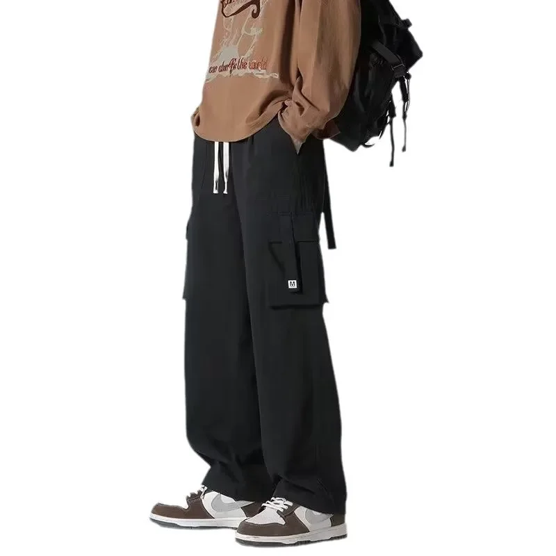 Брюки-карго мужские в японском стиле трендовые повседневные свободные штаны с