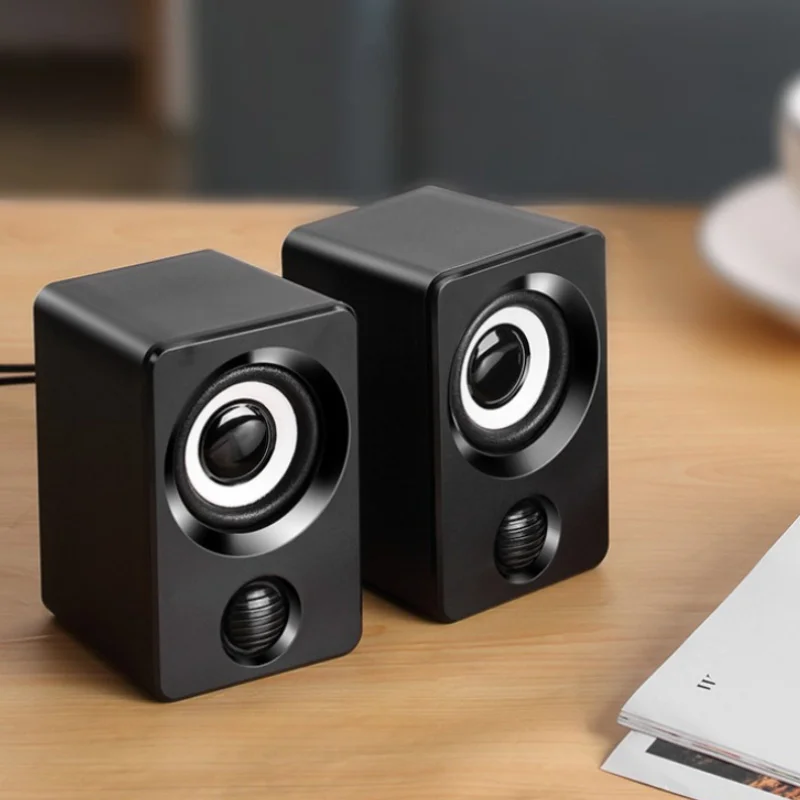 Computer Audio Mini Speaker Wired Speakers Universal Stereo Sound Surround Portable for PC Desktop Laptop USB 3.5mm Soundbar