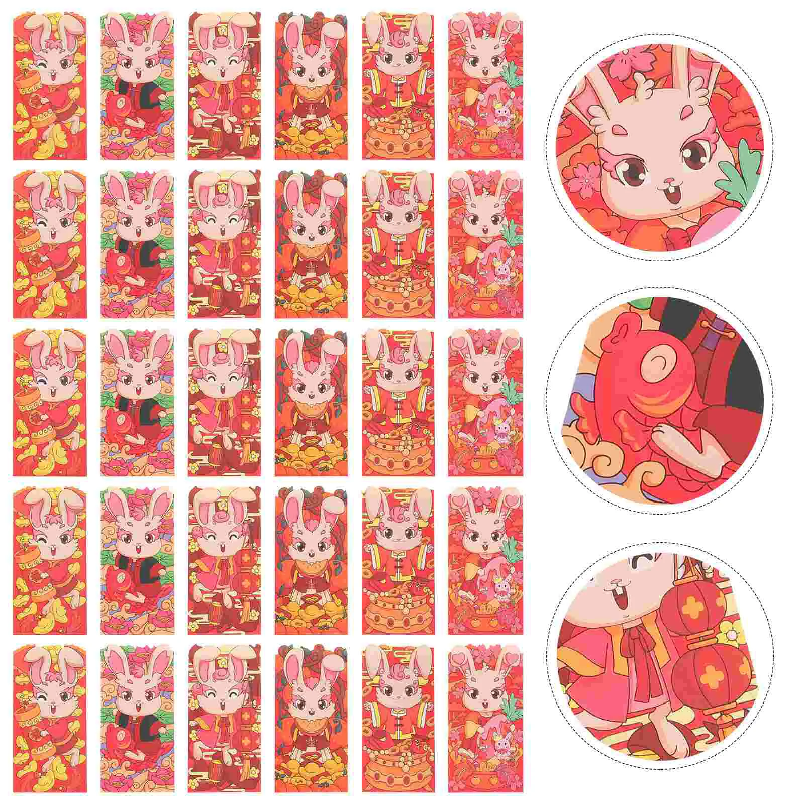 

Red Year Packet Envelope Envelopes Money New Gift Chinese Rabbit Cash Bag Packets Lovely Hong Baoli Xi Ampaofavors Traditional