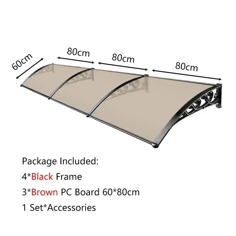 

Солнцезащитный навес из поликарбоната 60x80 см