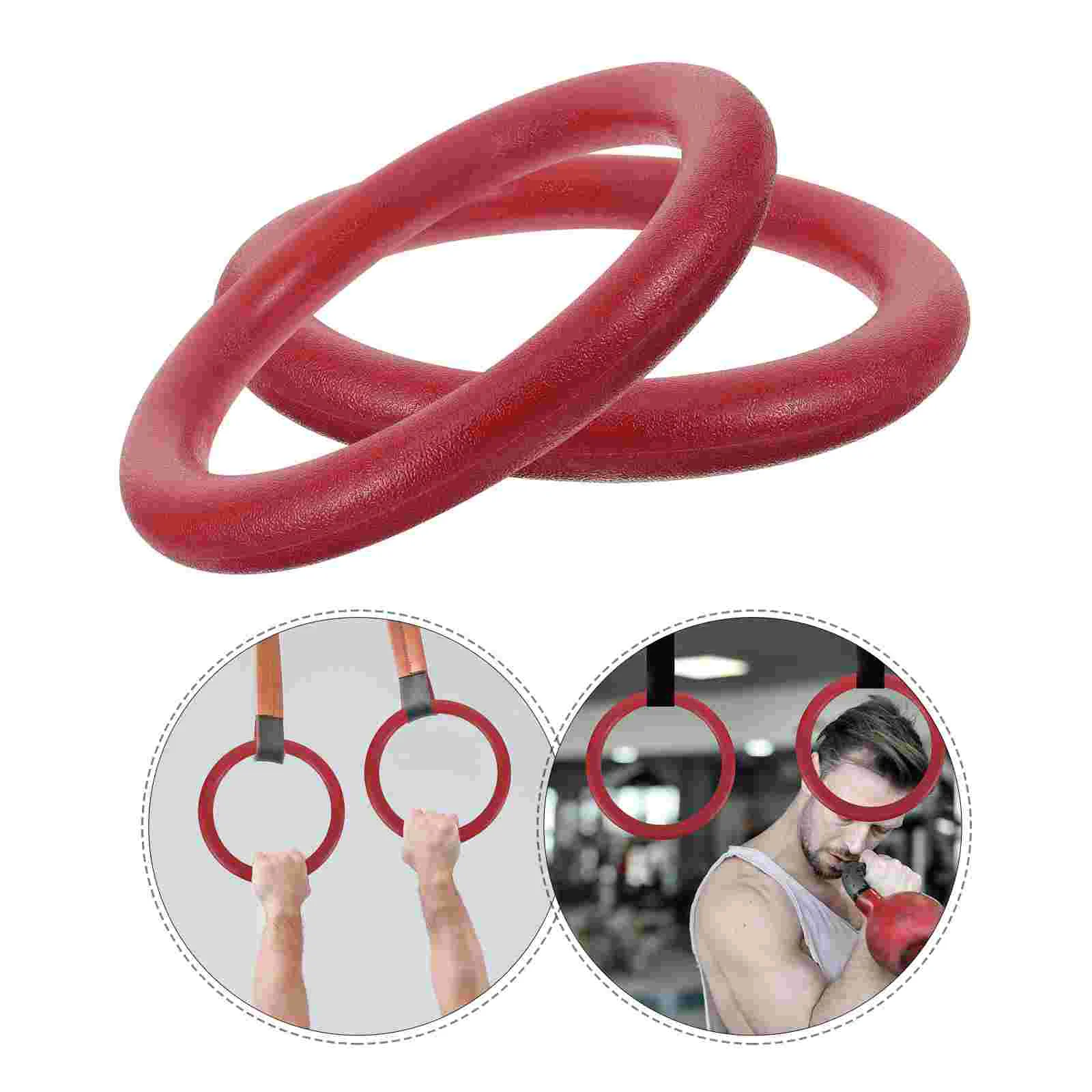 

2 Pcs Heavy Duty Rings Gym Equipment Stretch Calisthenics Fitness Workout Abs Pull Convenient Sports Indoor Exercise Child