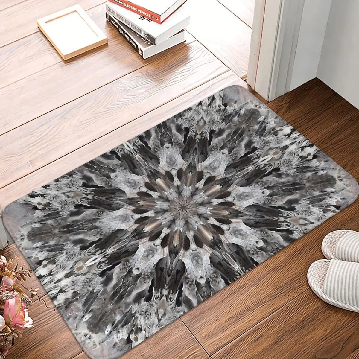 

Mandala Deco Non-slip Doormat Bath Mat Beauty Flower Art Floor Carpet Entrance Door Rug Home Decor