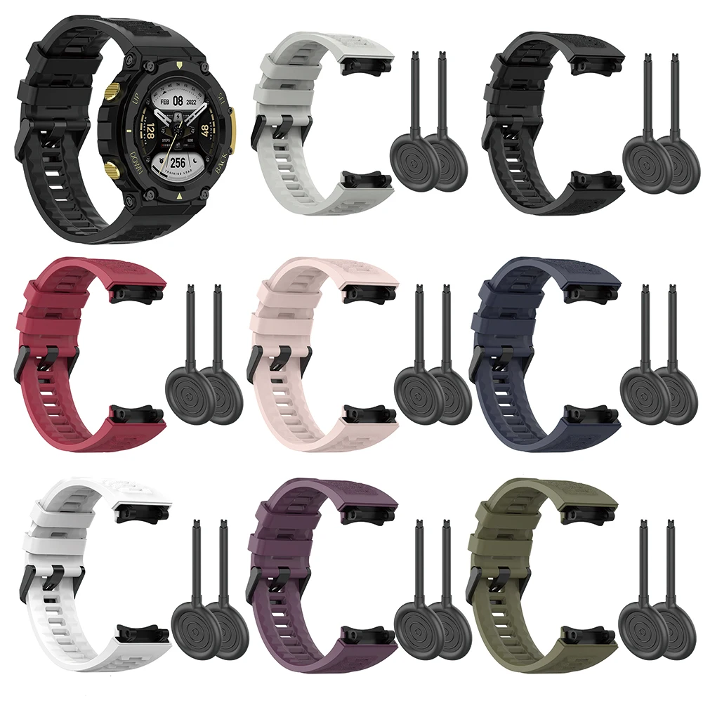 

Ремешок силиконовый водонепроницаемый для смарт-часов Amazfit T-Rex 2 A2169