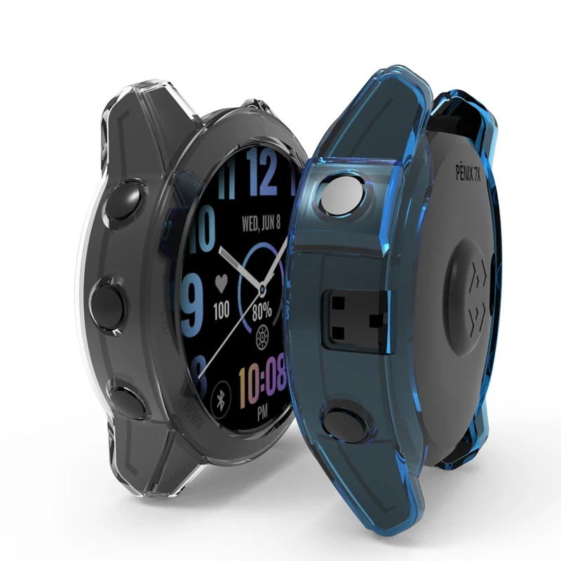 Защитный чехол-бампер для смарт-часов Garmin Fenix 7/7X прочный корпус защитная рамка