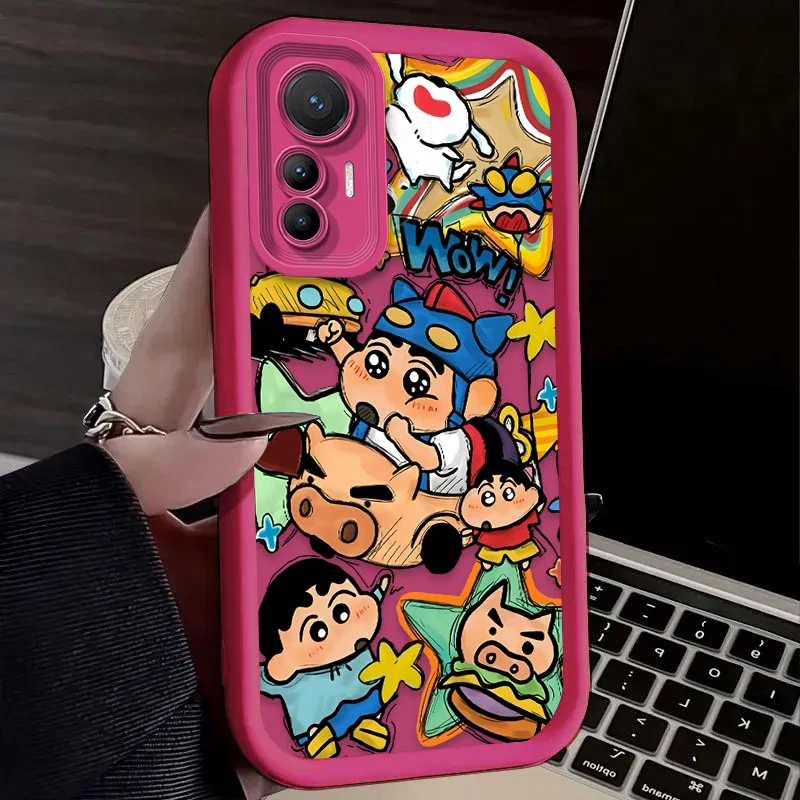 Фото Милый чехол C-Crayon S-ShinChan для Xiaomi Poco X6 X7 F5 F6 X5 X3 NFC F3 M6 Pro 4G Mi 13 12 11 Lite 5G 14 13T 12T 11T 14T Pro Etui №5
