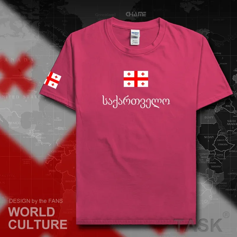 Мужские футболки из Джорджия мода 2017 футболка национальной сборной 100% хлопка