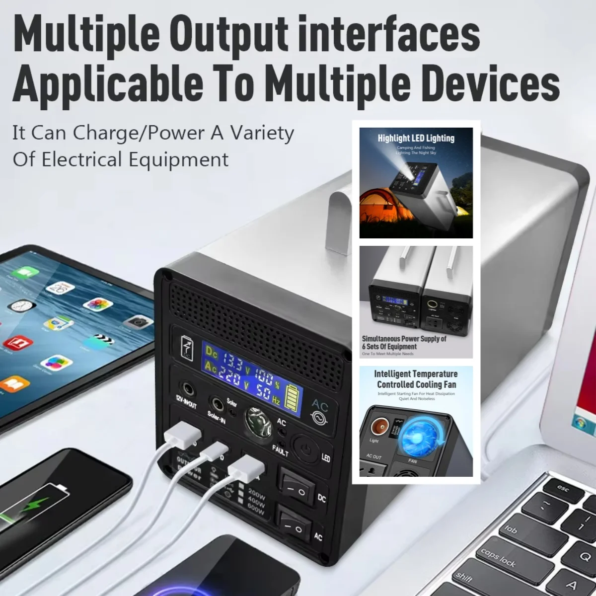 Солнечная генераторная станция 400 Вт 96000 мАч немодулированная Синусоидальная