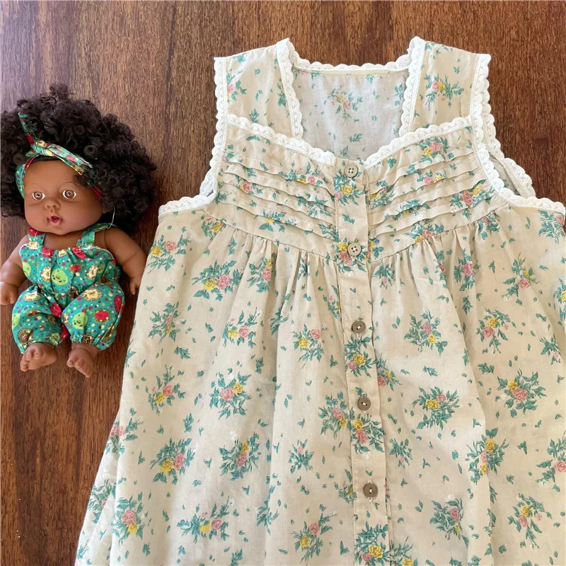 Олень jonmi 2022 летняя ночная рубашка для маленьких девочек с цветочным принтом