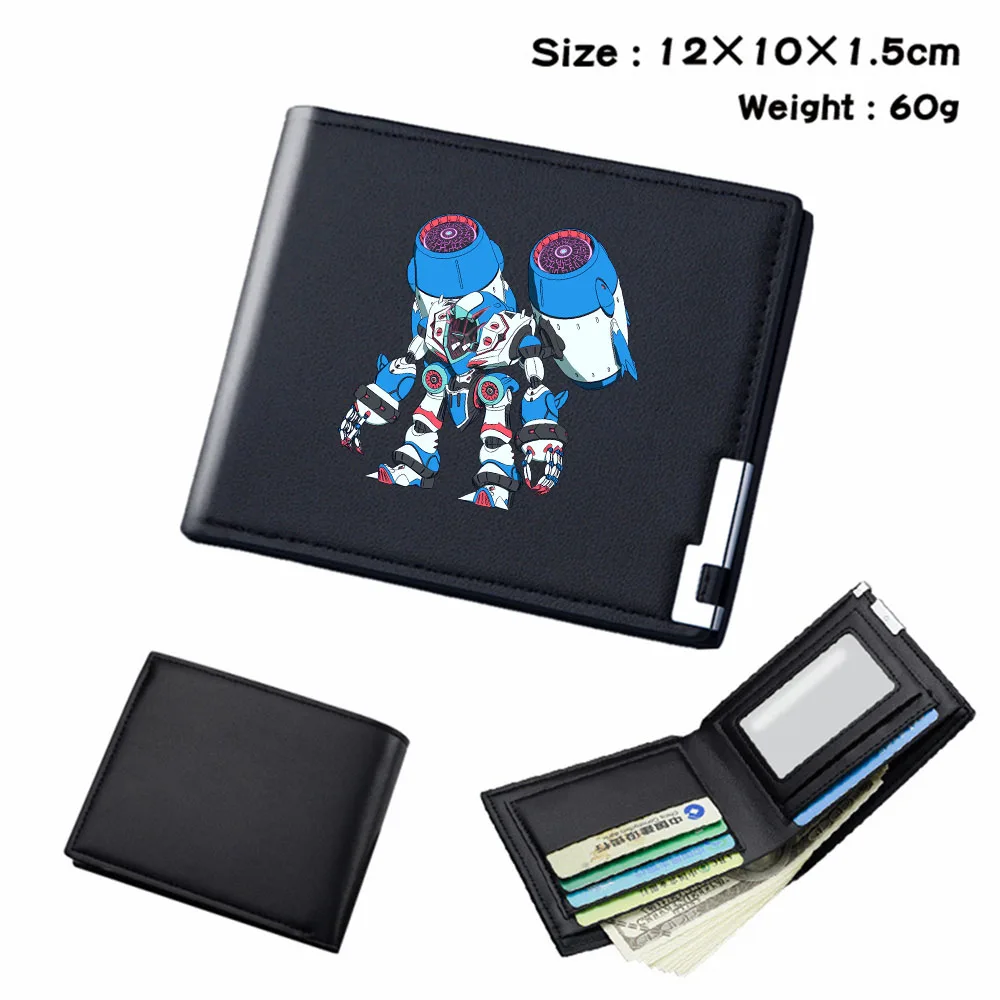 

Anime Gundam Leather Printing Wallet Bifold Casual Men Women PU Coin Photo Card Holder Black Cartoon Short Purse Cosplay Gifts
