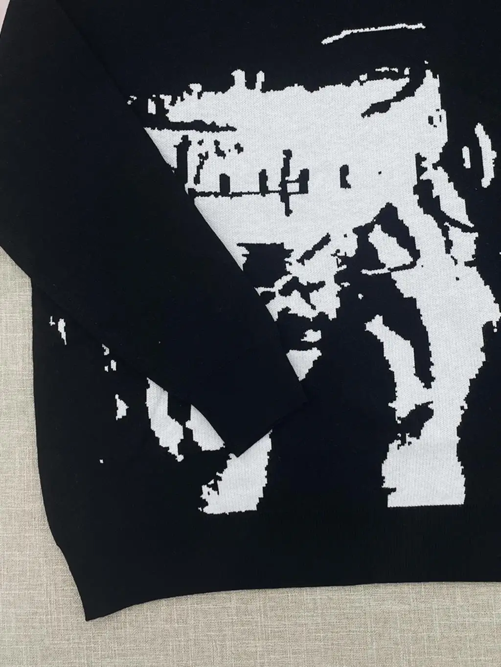 Свитер Мужской трикотажный в стиле хип-хоп пуловер с графическим принтом