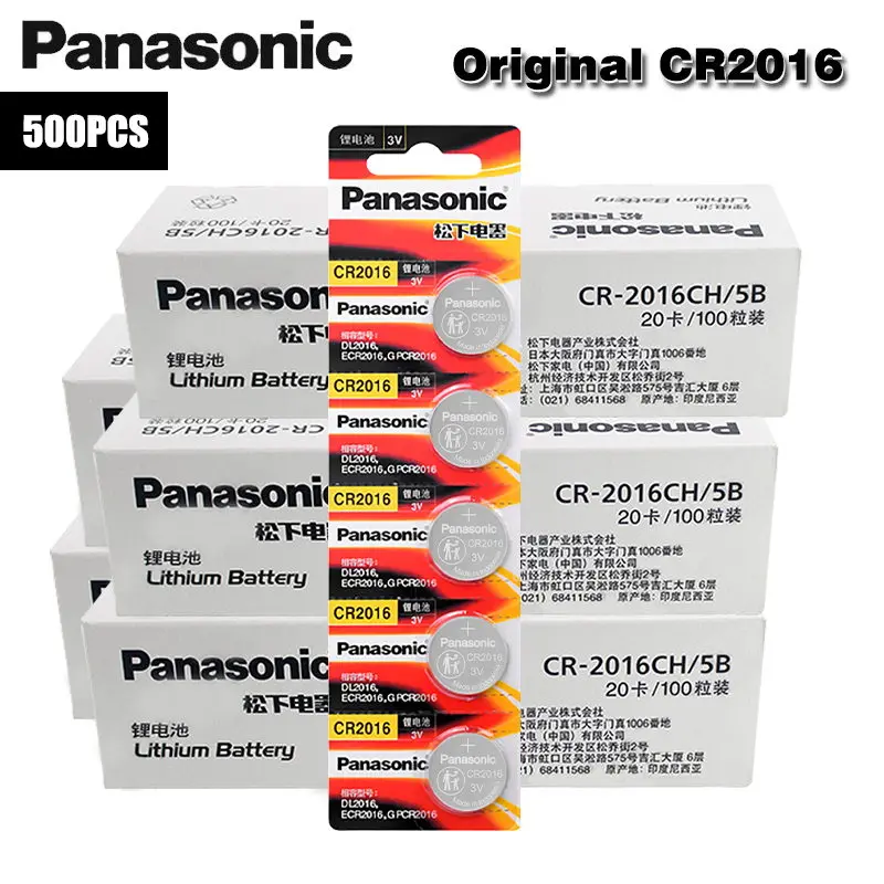 Cr2016 BR2016 DL2016 LM2016 KCR2016 ECR2016 3v 500pcs original brand for PANASONIC button battery coin battery cell battery