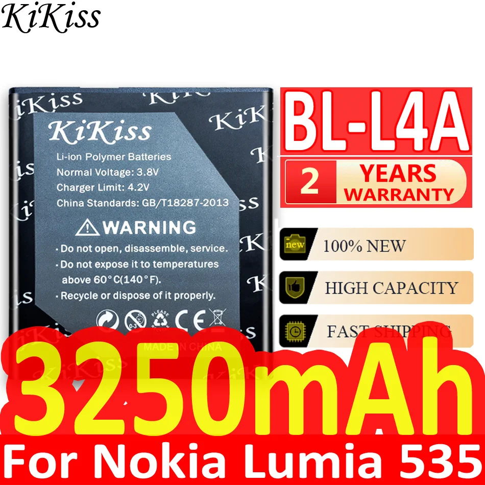 

Аккумулятор KiKiss для телефона, 3250 мАч, для Microsoft Nokia Lumia 535