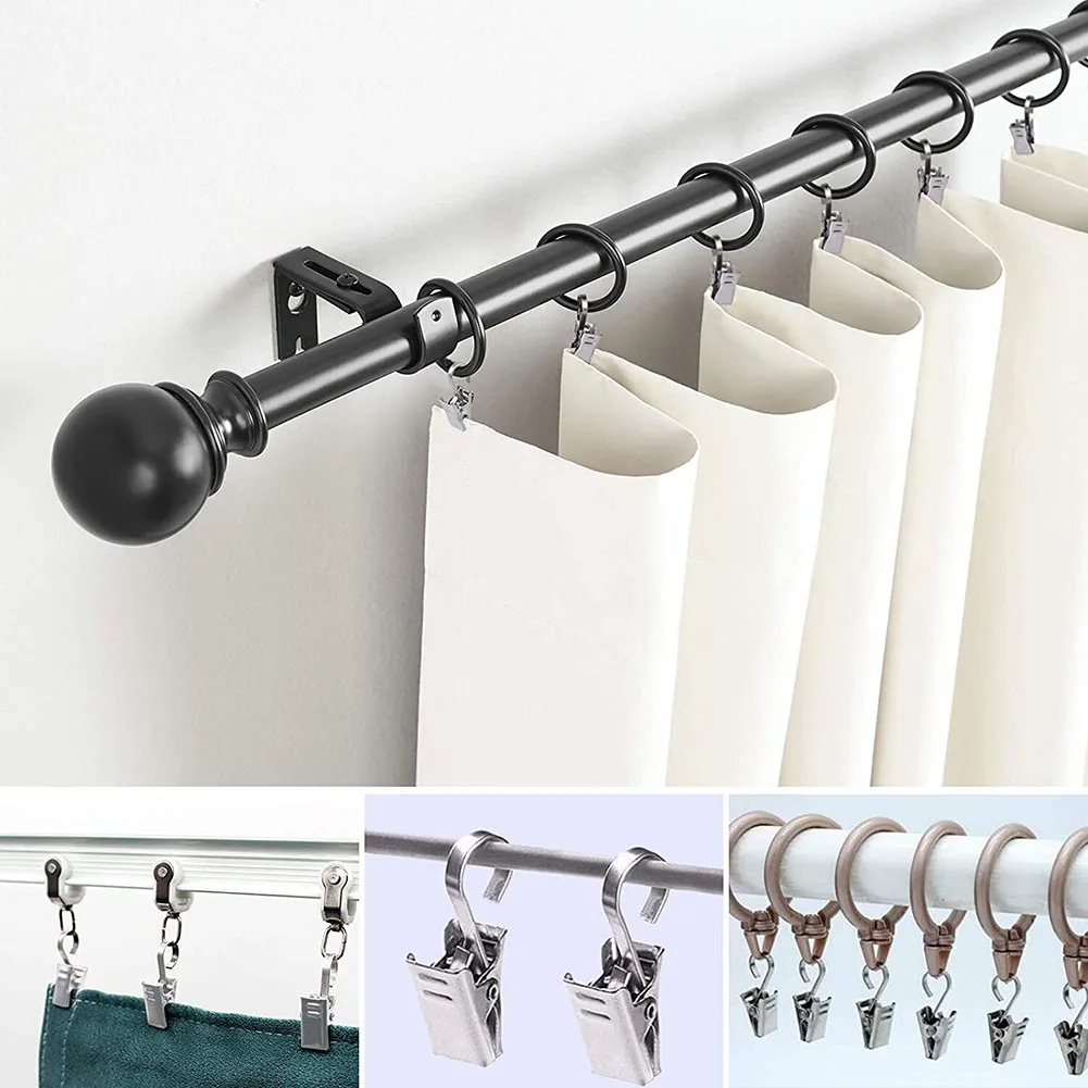

50Pcs Curtain Clip Stainless Steel High Quality Curtain Decoration Hook Home Hardware Supplies For Household Curtains