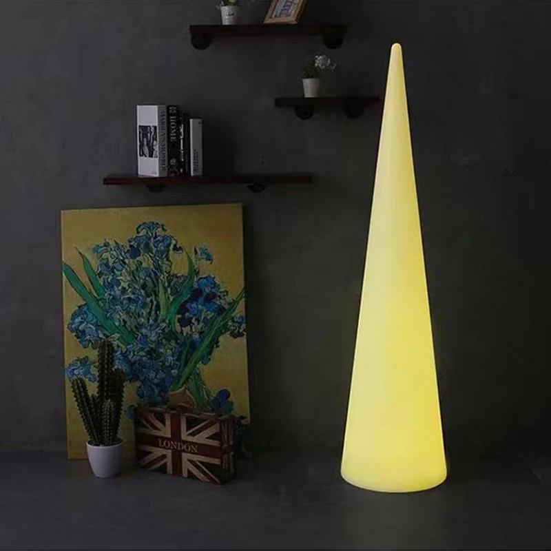 

Garden Room Decor Light Luminous Conical Floor Lamps D40*160cm Wireless Remote Control Smart LED Standing Beside Lamp Furniture