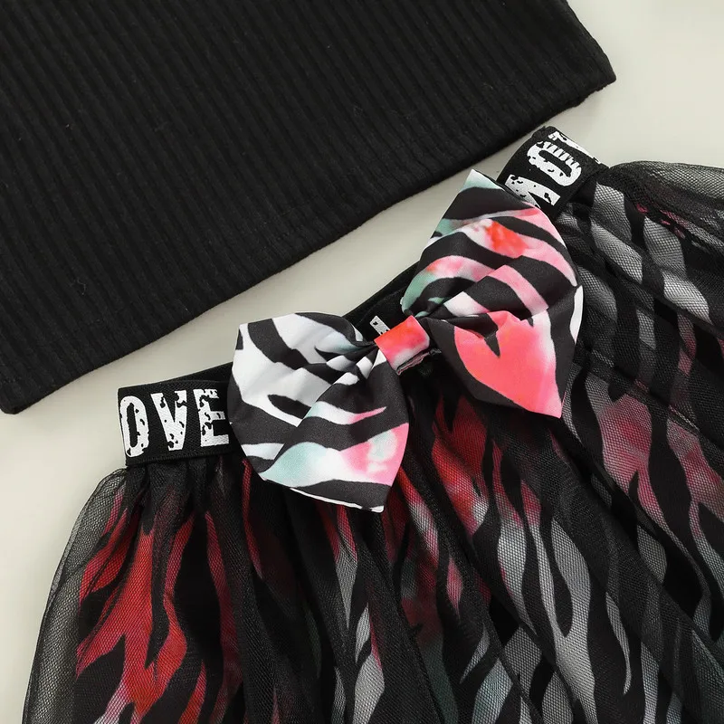 Повседневный костюм для маленьких девочек вязаные топы на бретельках с