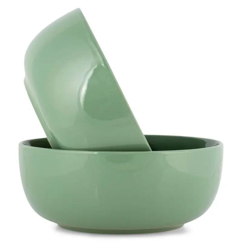 

Bistro Glossy Ceramic 8.5 inch Pasta Bowls Set of 2, Sage Green
